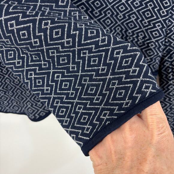 Pendleton Knit Cotton 2-Button Blazer XL Southwest Geometric pockets - Picture 6 of 11